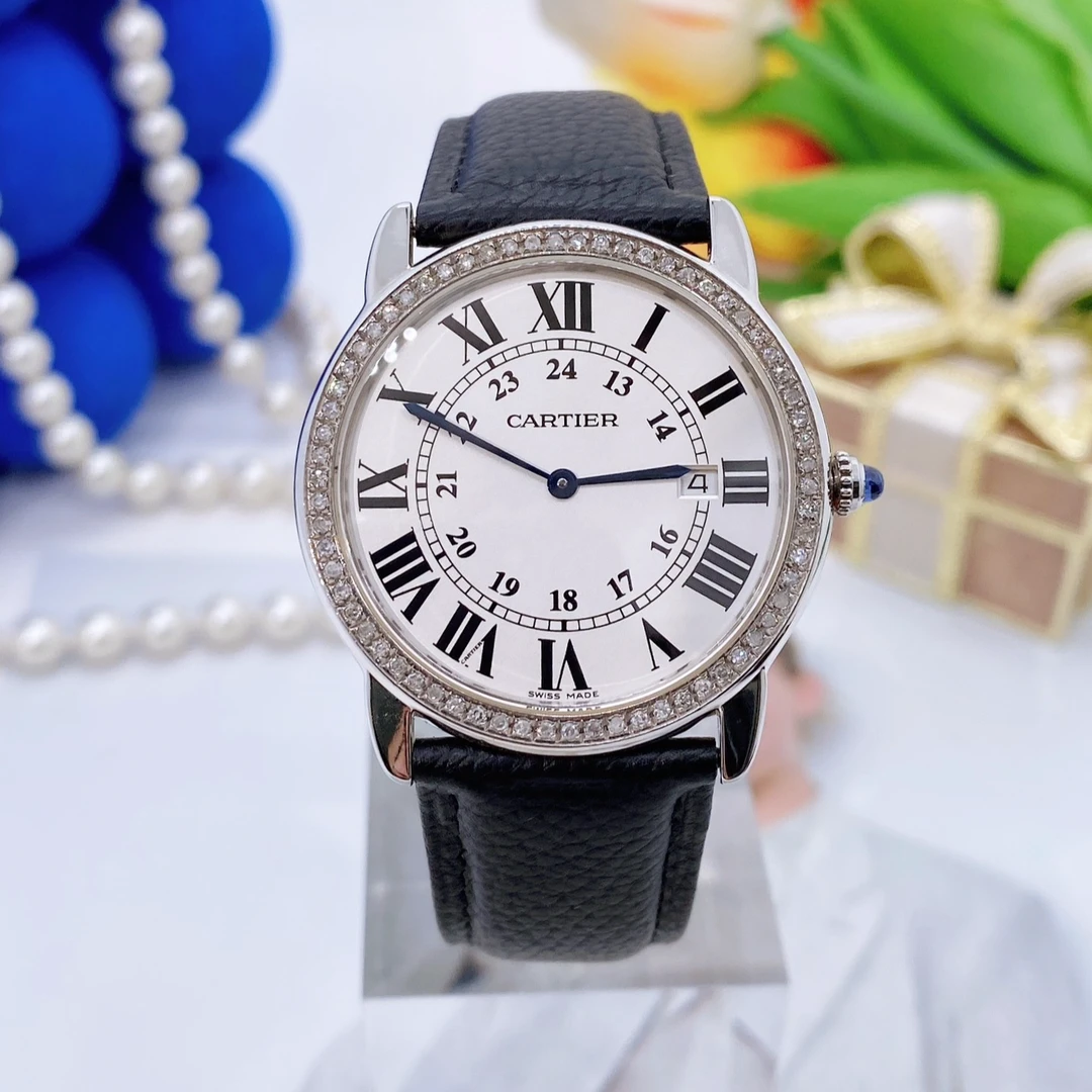 99新 Cartier/卡地亚 老佛爷/卡地亚伦敦后钻/自动机械/单表/36mm