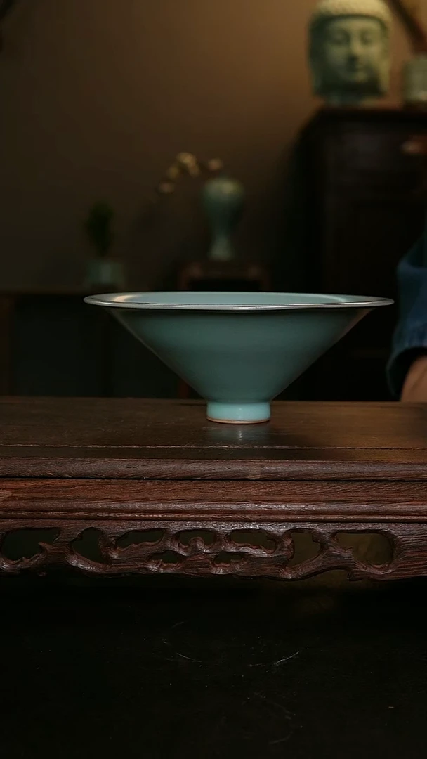 茶器原产地原矿仿古釉手工斗笠盏