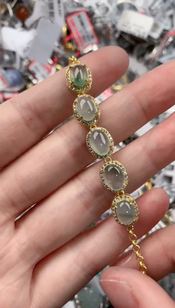 银S925镶嵌戒指翡翠444    4