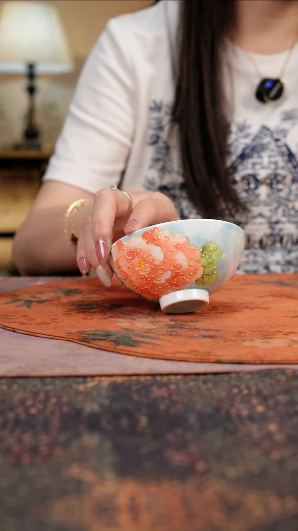 杯景德镇陶瓷杯碗柴烧多人