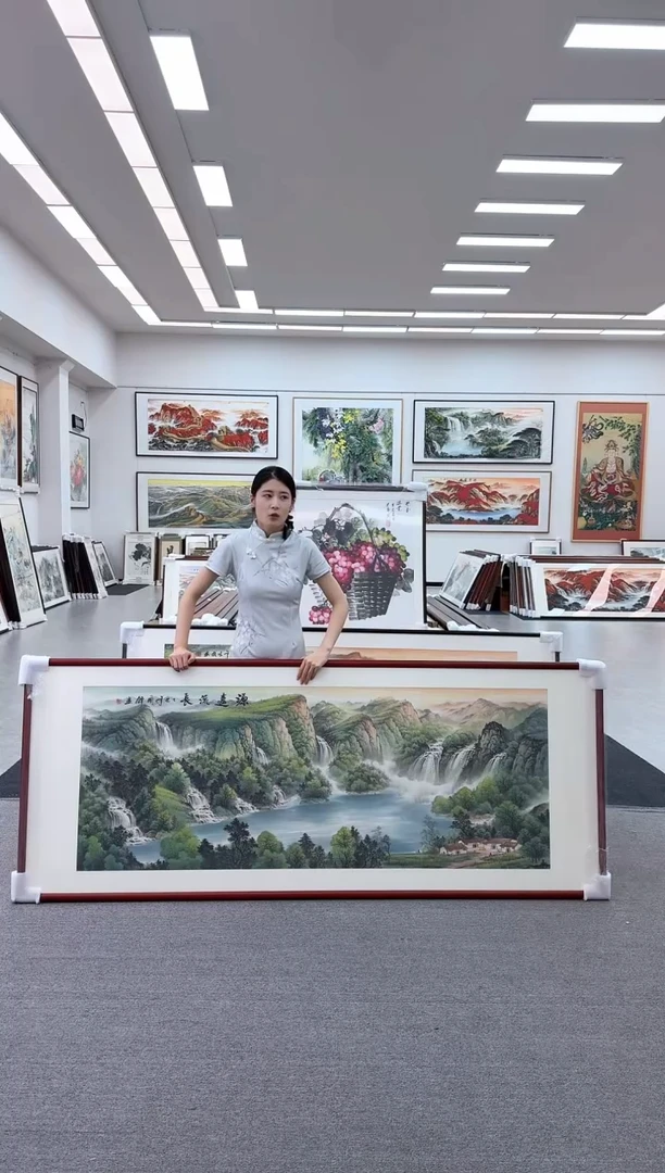 国画手绘 源远流长 219*88