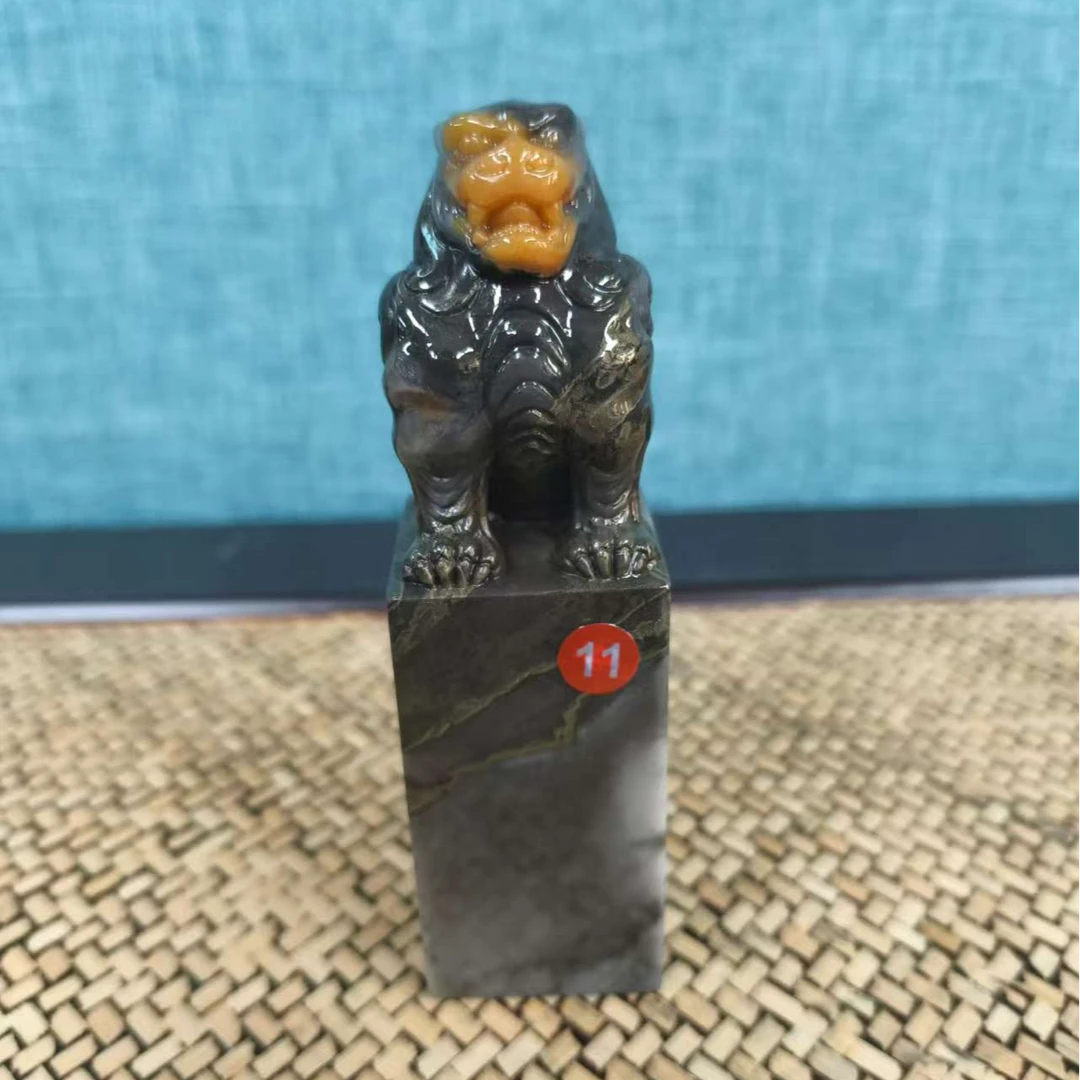 老挝石 兽钮印石章料