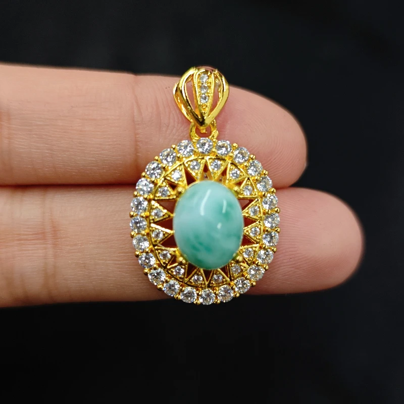 精美海纹石吊坠赠礼盒合金（多样性发）不含链 C07-21