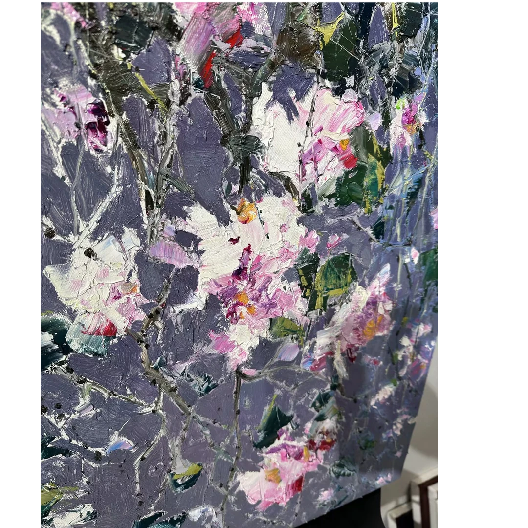 《意象-月季》麦子油画-花系列    作品尺寸50*60cm