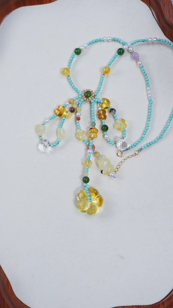 琥珀颈饰未镶嵌9.19日 45号链接