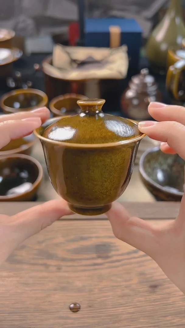 鳝鱼黄色两才盖碗80cc