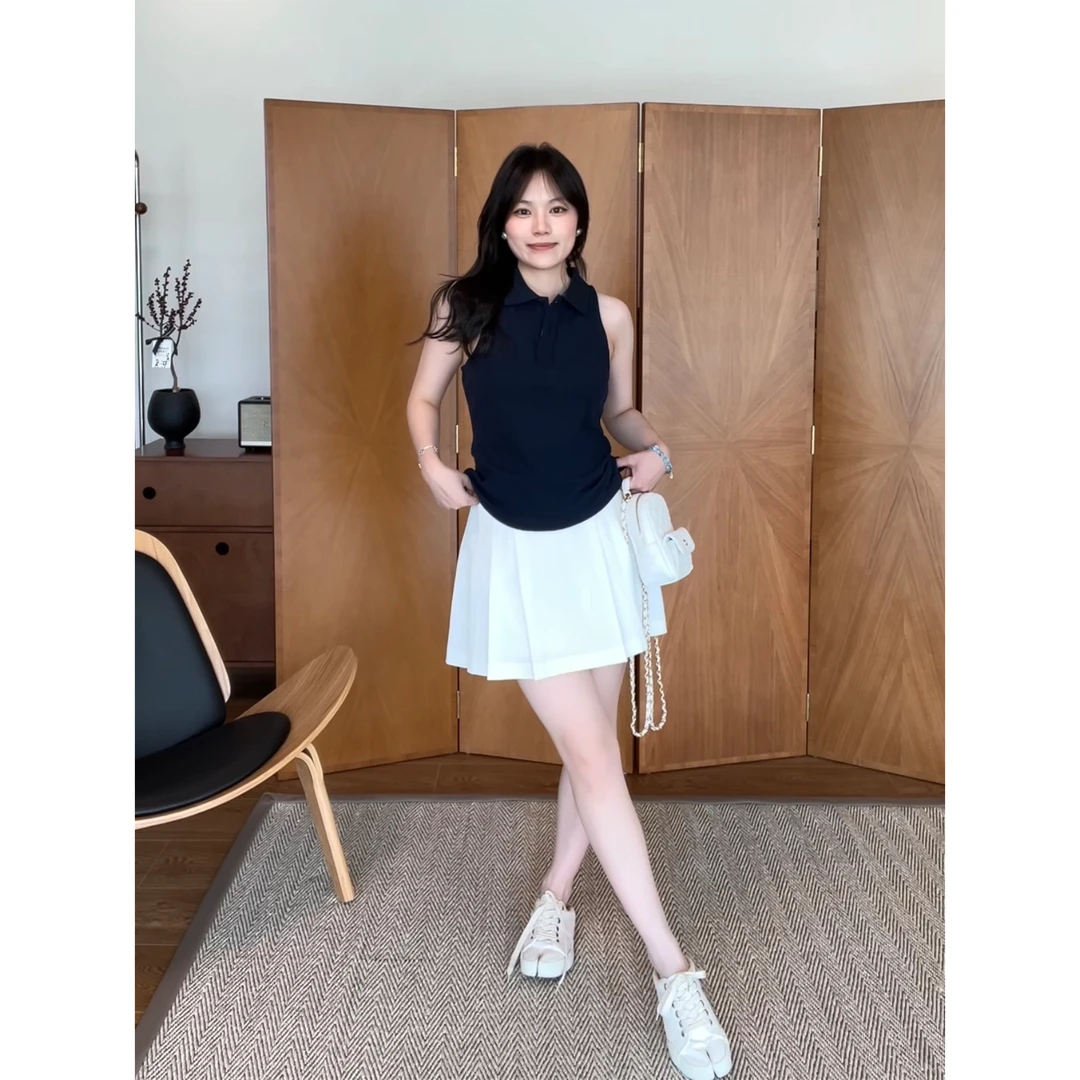 Lilpera胖梨定制 “纯氧少女”夏季新款时尚洋气精致百褶短裙B40