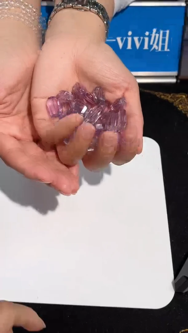 水晶手链未镶嵌2号玻利维亚紫水晶切面随行配件