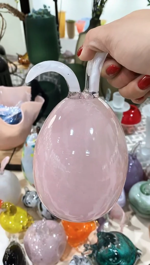 慕忆家手作琉璃花瓶瑕大号