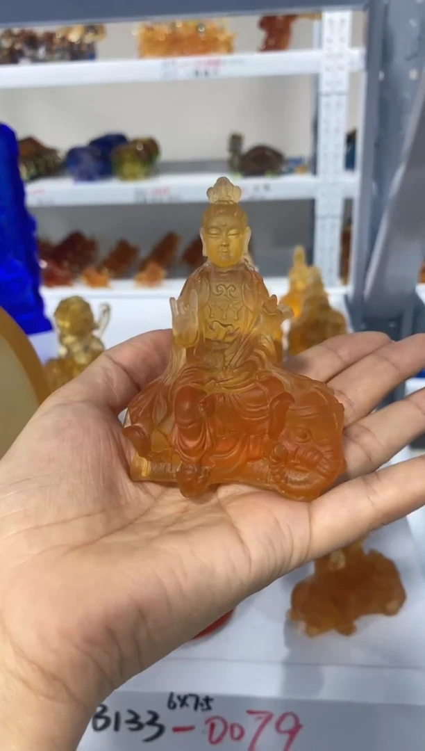 手工艺品琉璃普贤