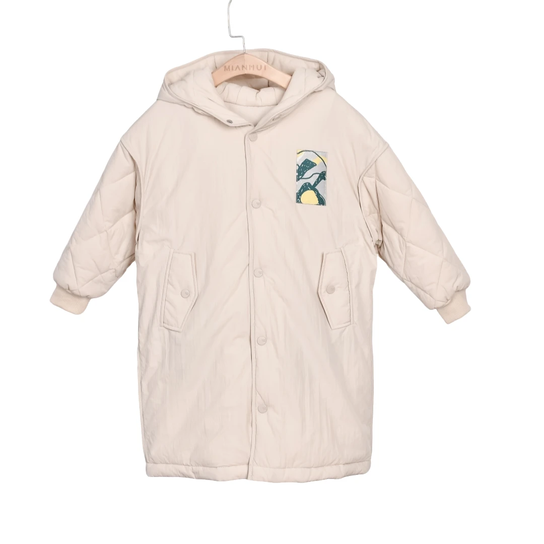 棉绘长款棉衣3041607