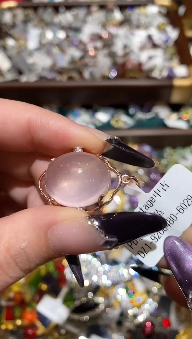 银S925镶嵌戒指水晶楚楚珠宝中古甄选不退换