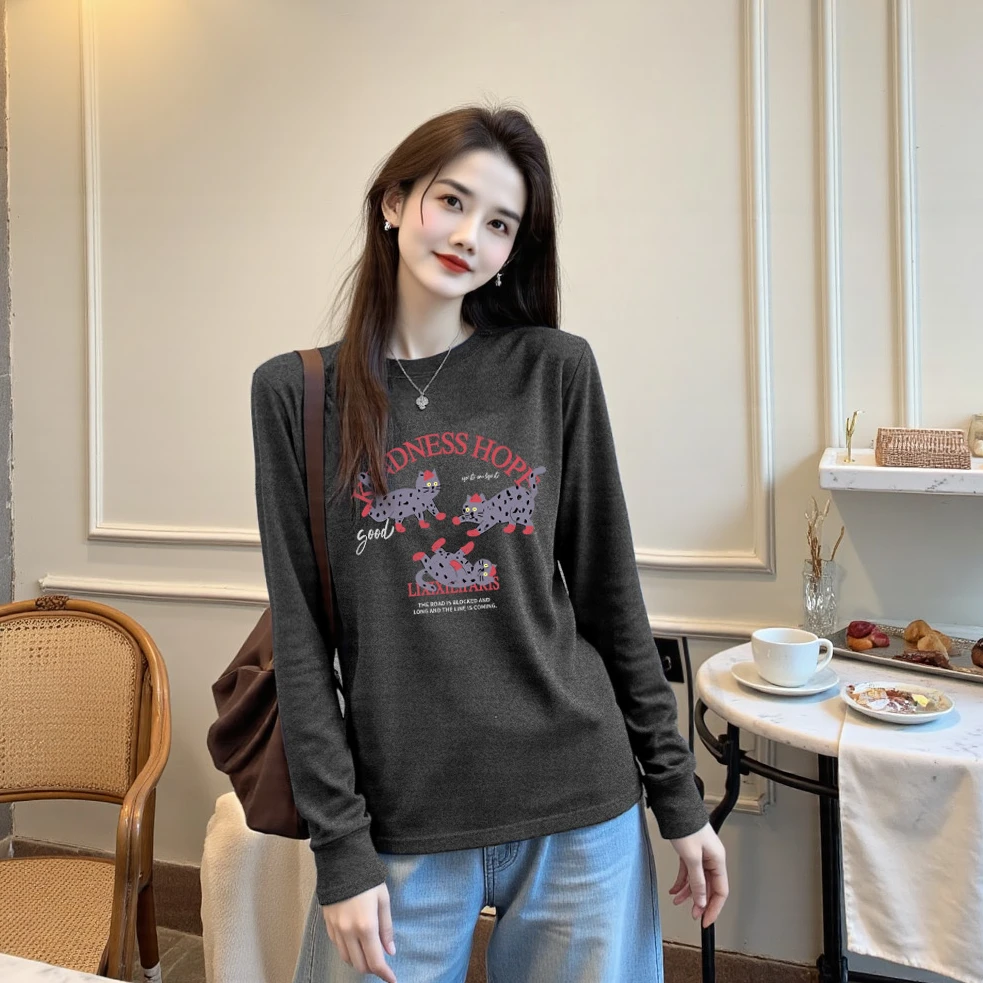 【猫戏】设计感正肩卫衣绒衫打底单穿卫衣宽松长袖时尚