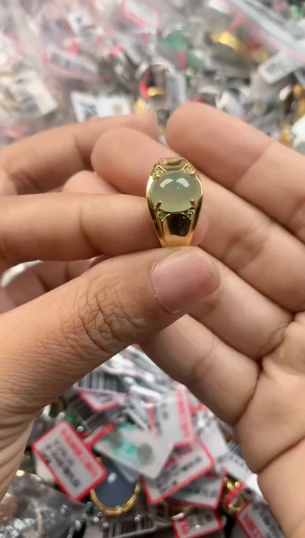 银S925镶嵌戒指翡翠3333----2