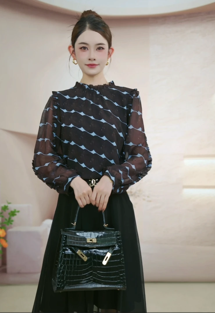【如蝶服饰】2025款显瘦气质洋气秋季减龄时尚多巴胺新款长袖衬衫