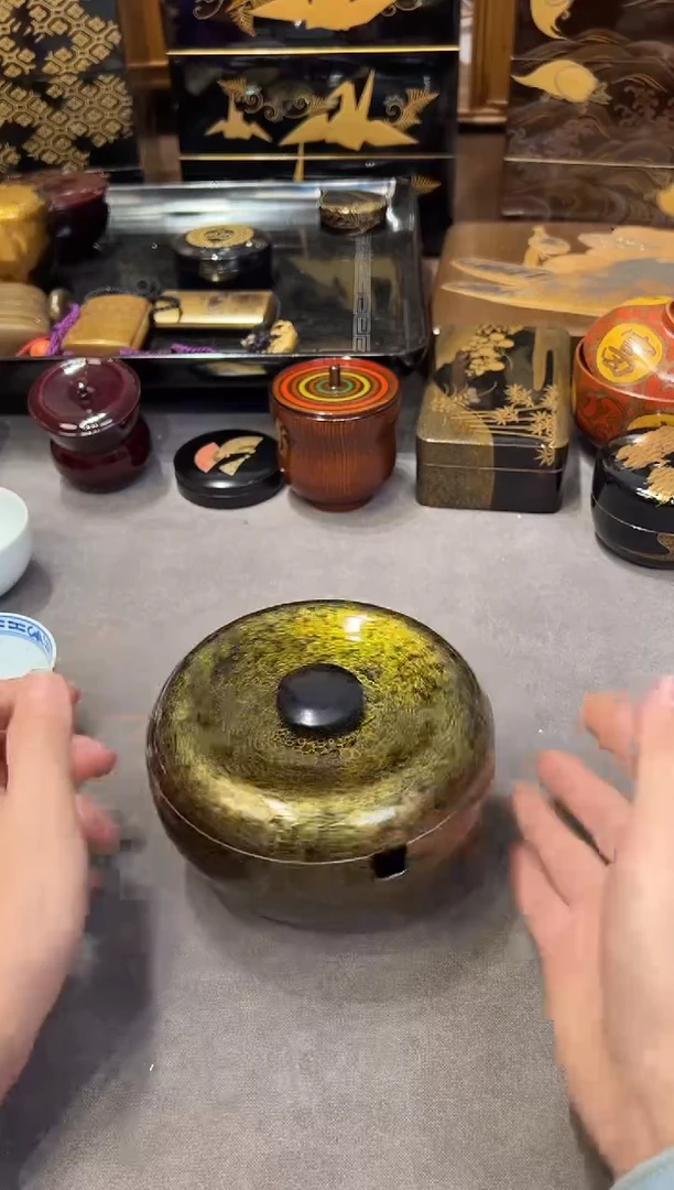 菠萝漆 盖罐 大漆漆器大漆漆器