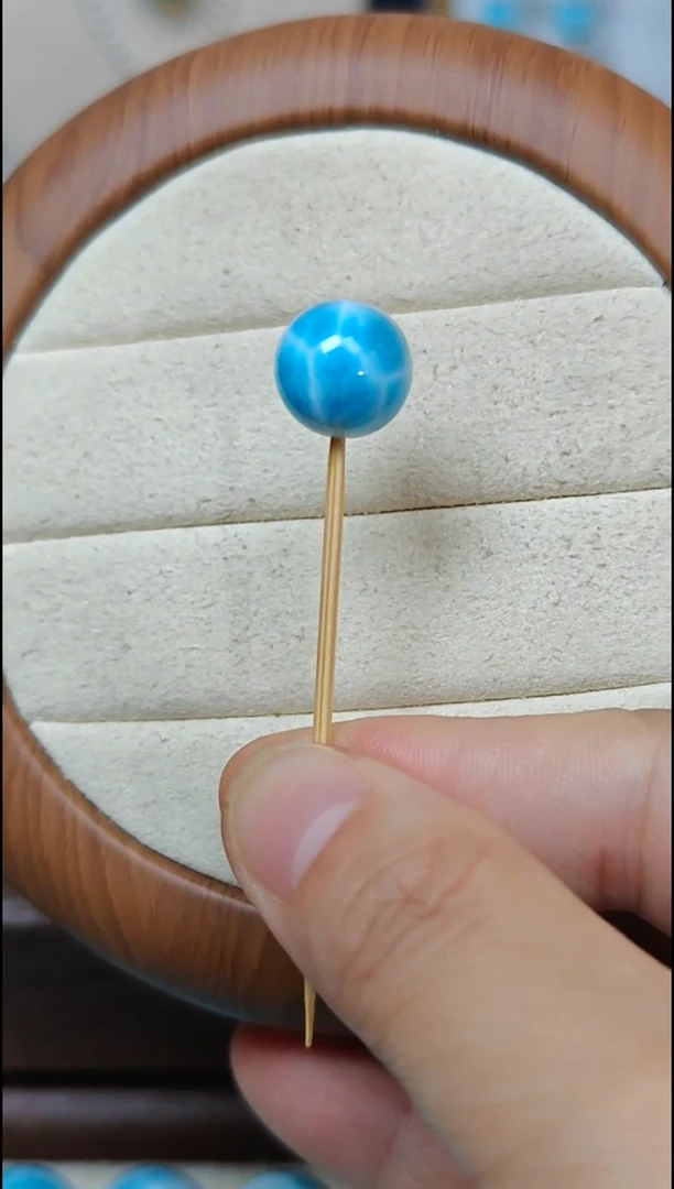 针钠钙石（海纹石）未镶嵌珠宝半成品6***花多样性发其一