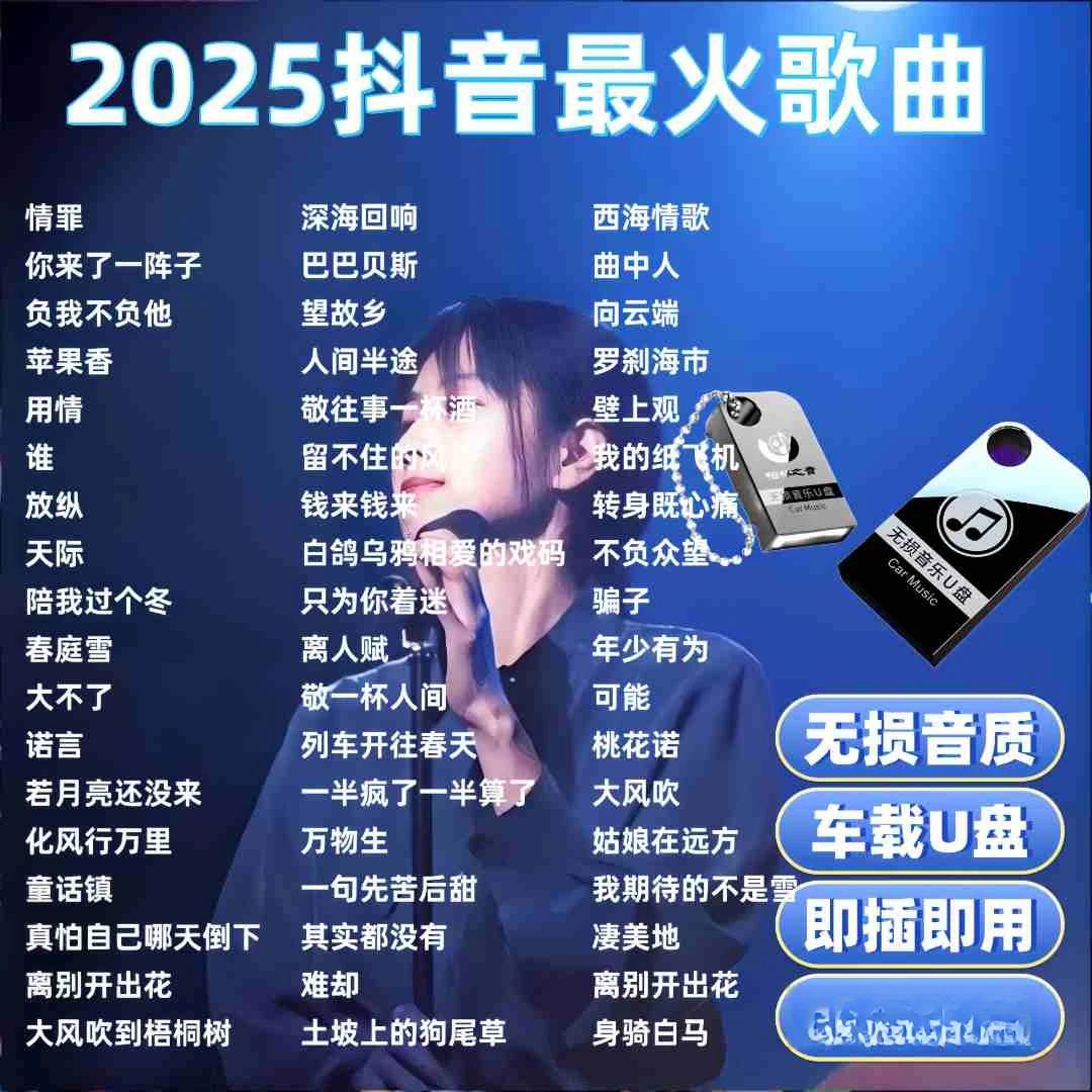 优盘2025抖音最火抖音热歌汽车载u盘高品质歌曲无损音质柏林之声