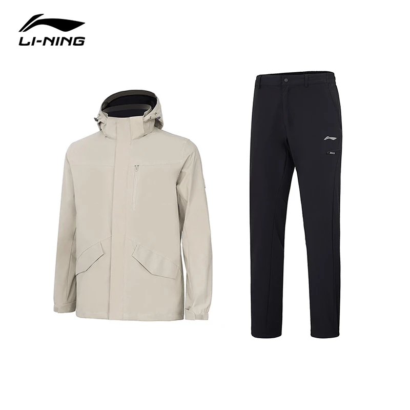【风衣套装】李宁男款春季新款休闲经典舒适百搭套装男外套休闲裤