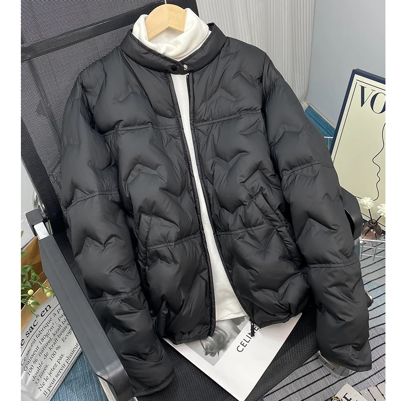 保暖压胶女士羽绒服2025冬季90绒白鸭绒百搭韩版轻薄宽松外套韩版