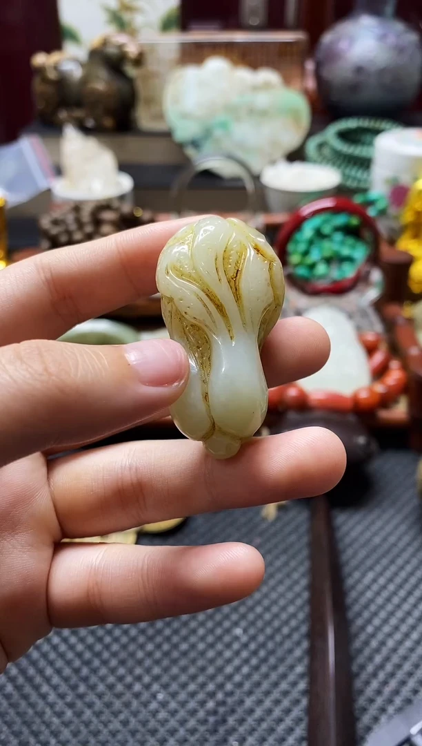 未镶嵌和田玉挂件白菜
