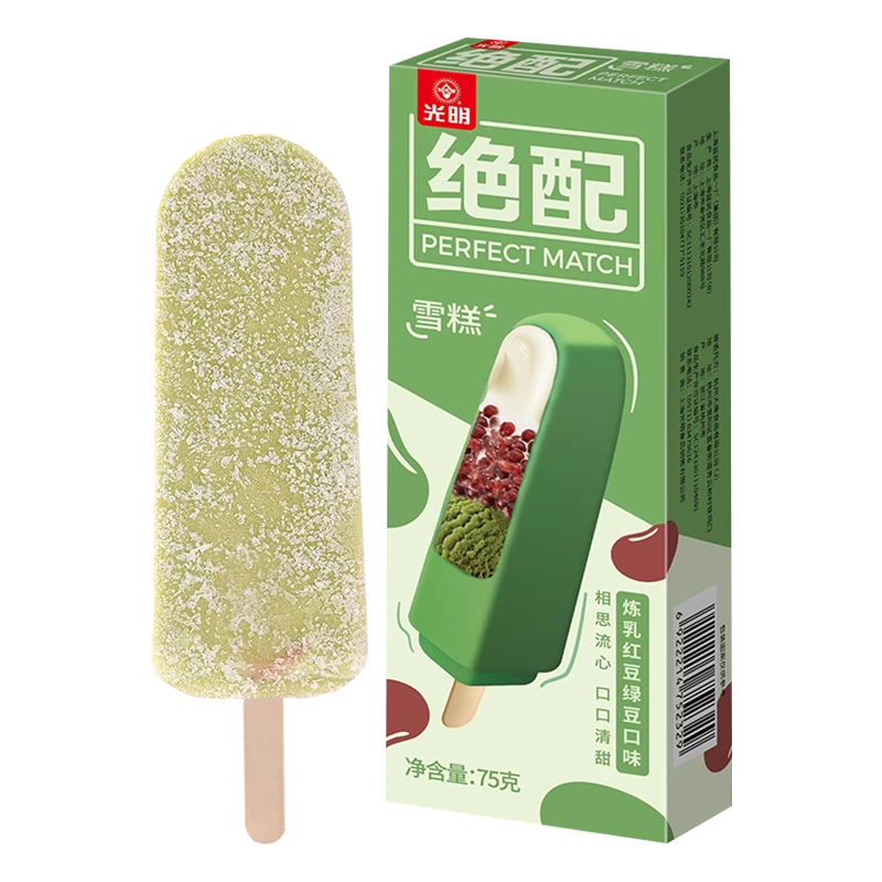 光明炼乳红豆绿豆口味雪糕75g
