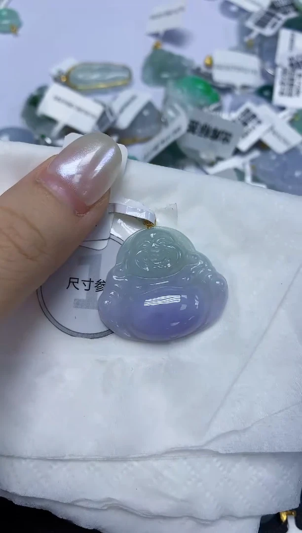 翡翠18K金镶嵌颈饰天然缅甸翡翠A货百元以上9元证书费自理