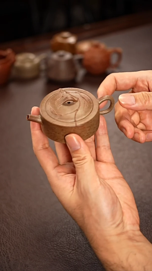 茶壶紫砂贴叶小周盘紫砂壶