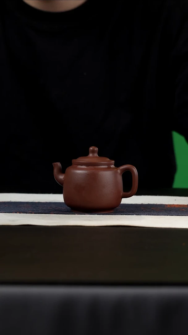 茶壶紫砂黑紫泥，墨林，140cc