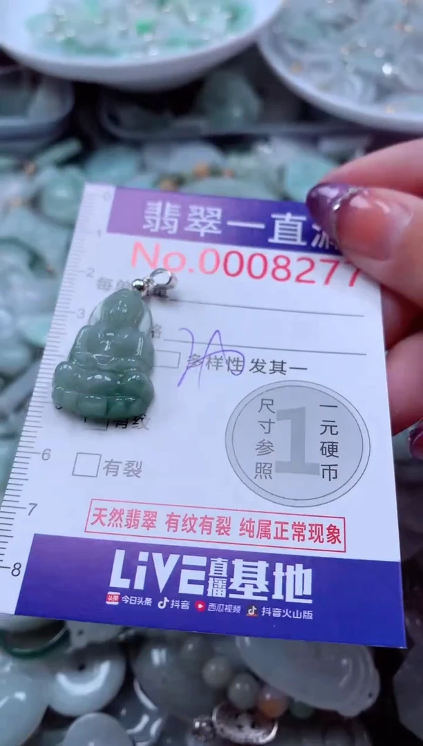 翡翠未镶嵌吊坠(不含链)8277