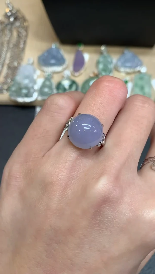 【闪购商品】翡翠戒指18K金镶嵌蛋面【无服务费】