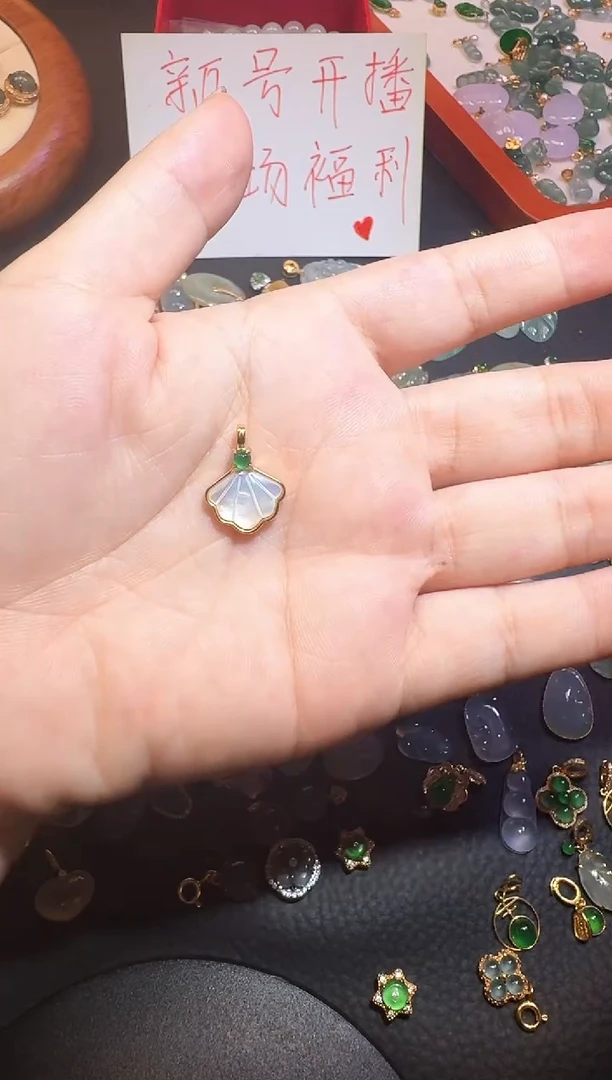 翡翠银S925镶嵌颈饰天然A货翡翠