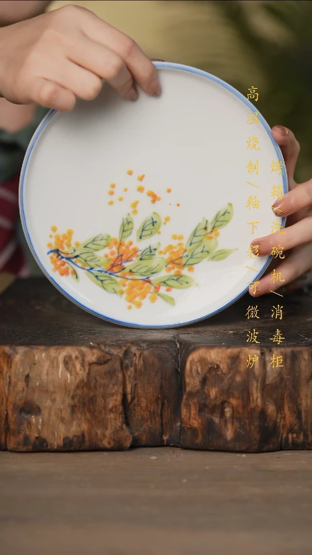 瓷片景德镇高温釉下彩可微波烤箱洗碗机