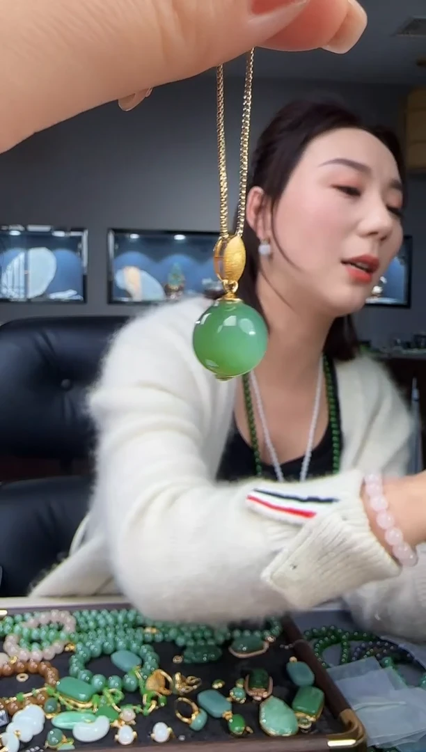 吊坠(不含链)银S925镶嵌和田玉1