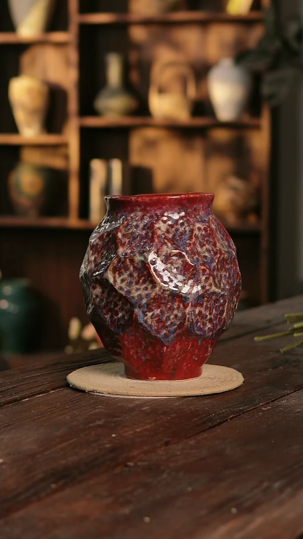 摆件27-359 陶瓷花器高25口径14