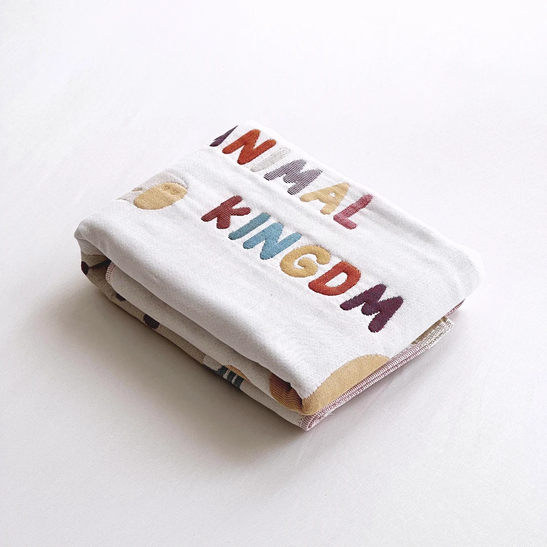 专享【京かわ会社】纯棉纱布枕巾 十层加厚一对装枕头巾 奇趣动物