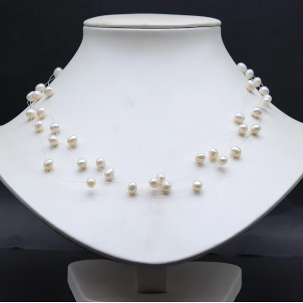 【高途佳品】满天星白色珍珠项链（4-6mm）