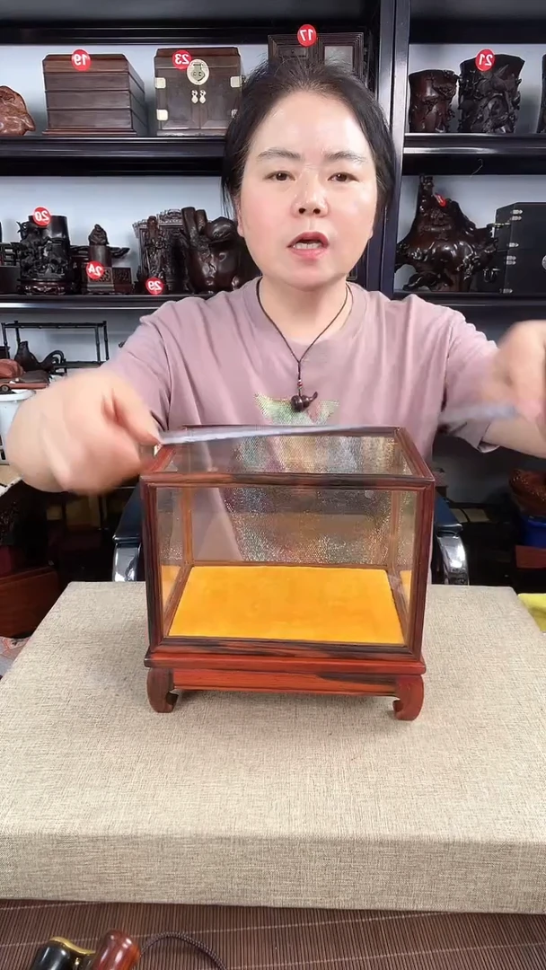 木玻璃罩1号老李红木工艺品