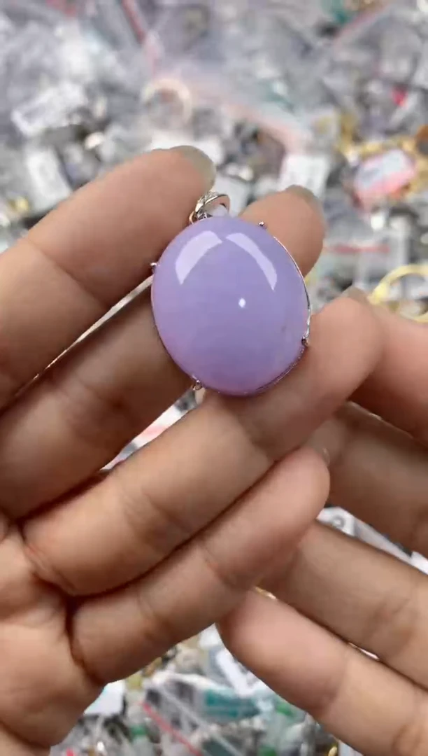 银S925镶嵌戒指翡翠666---10