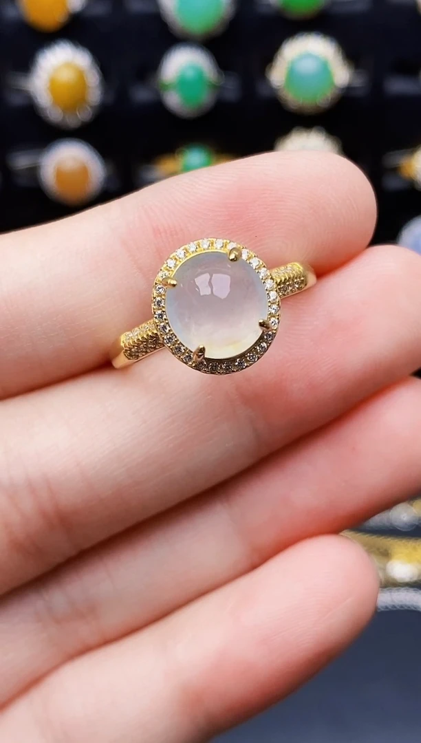 银S925镶嵌戒指翡翠6151