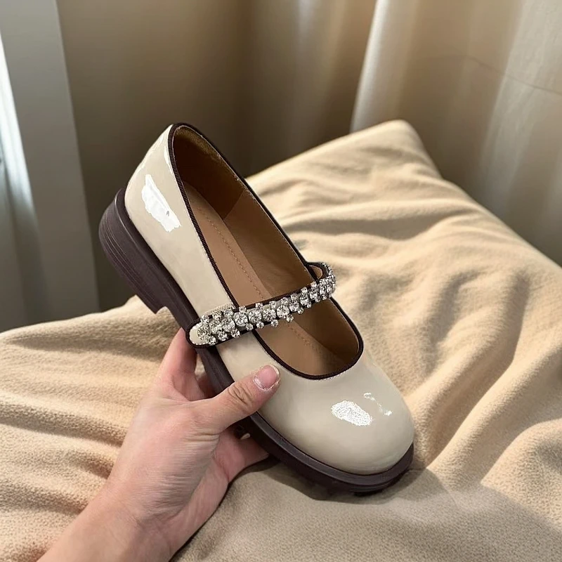 2123-F1-1-时尚百搭2025春季新款单鞋女式小皮鞋