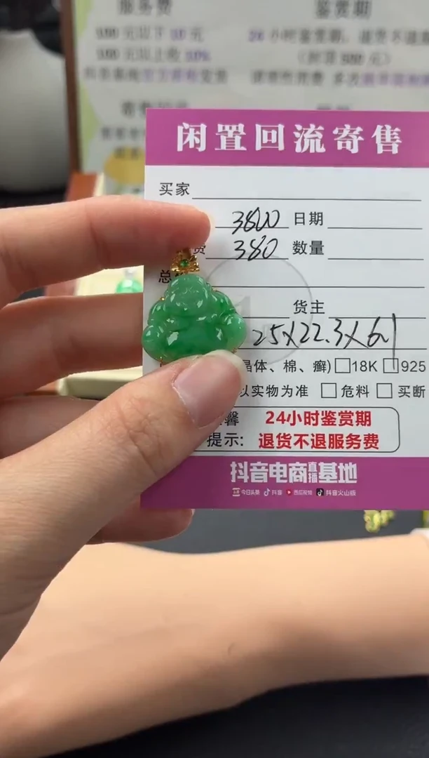 颈饰18K金镶嵌翡翠00003451