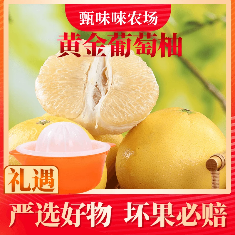 【甄味唻农场】福建黄金葡萄柚4.5斤4-9个 带榨汁器