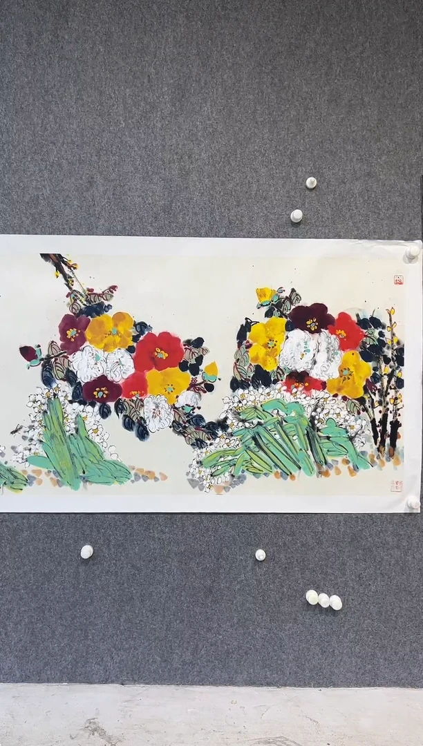 国画李纲-8平尺-花鸟国画