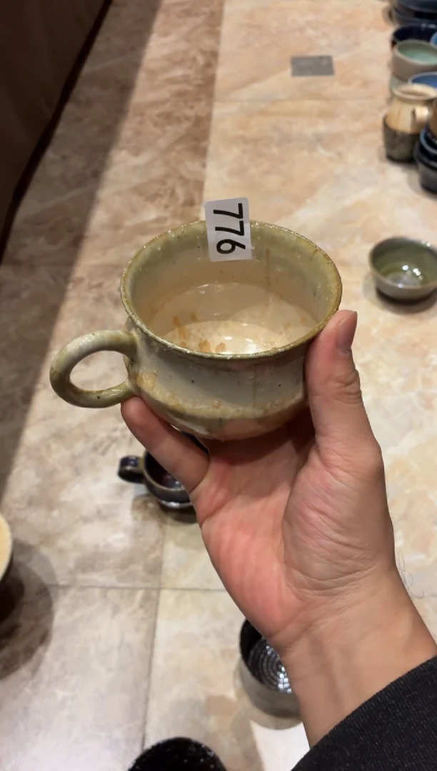 瓷片大***y776燕麦黄咖啡杯1个