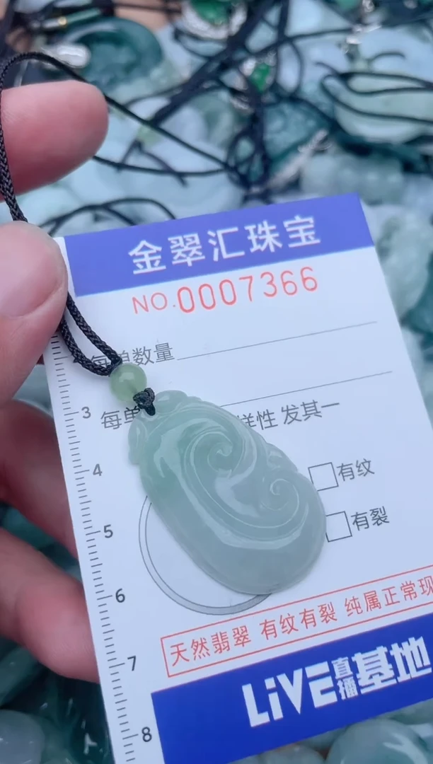 翡翠未镶嵌颈饰7366