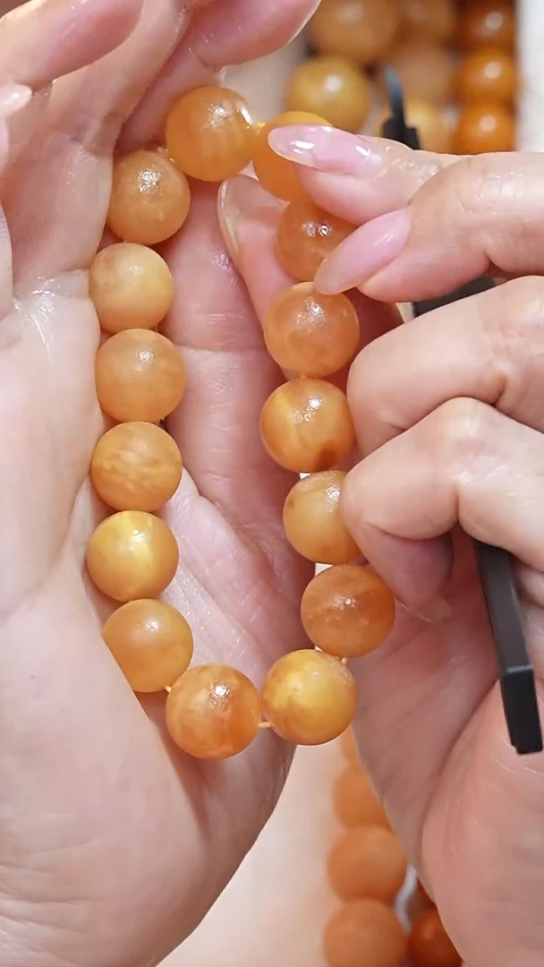 蜜蜡颈饰未镶嵌8018天然蜜蜡珠宝奇石云端妖孽全部保真