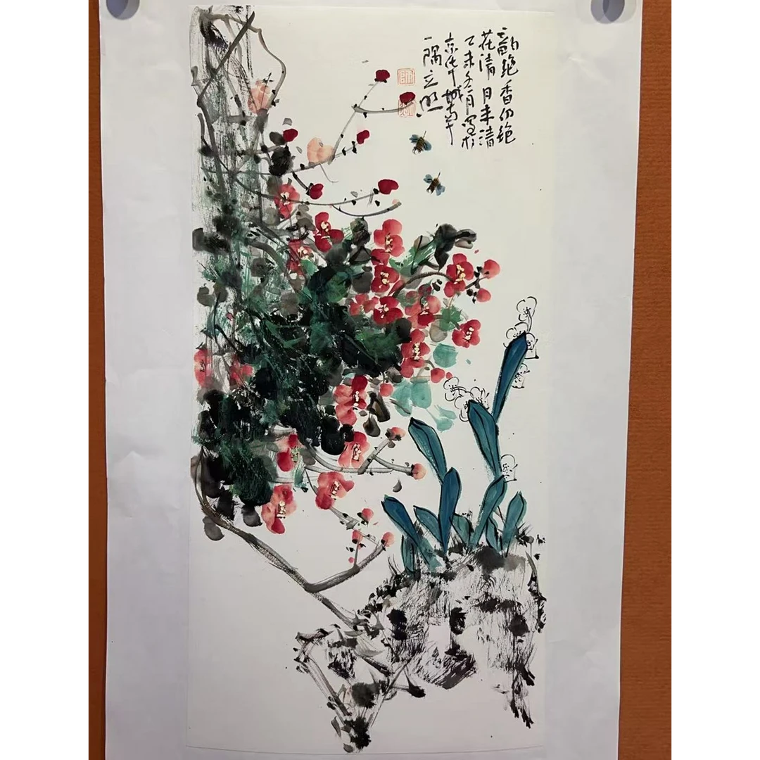 师立照 花鸟  2平尺 K8-001绘画手绘宣纸