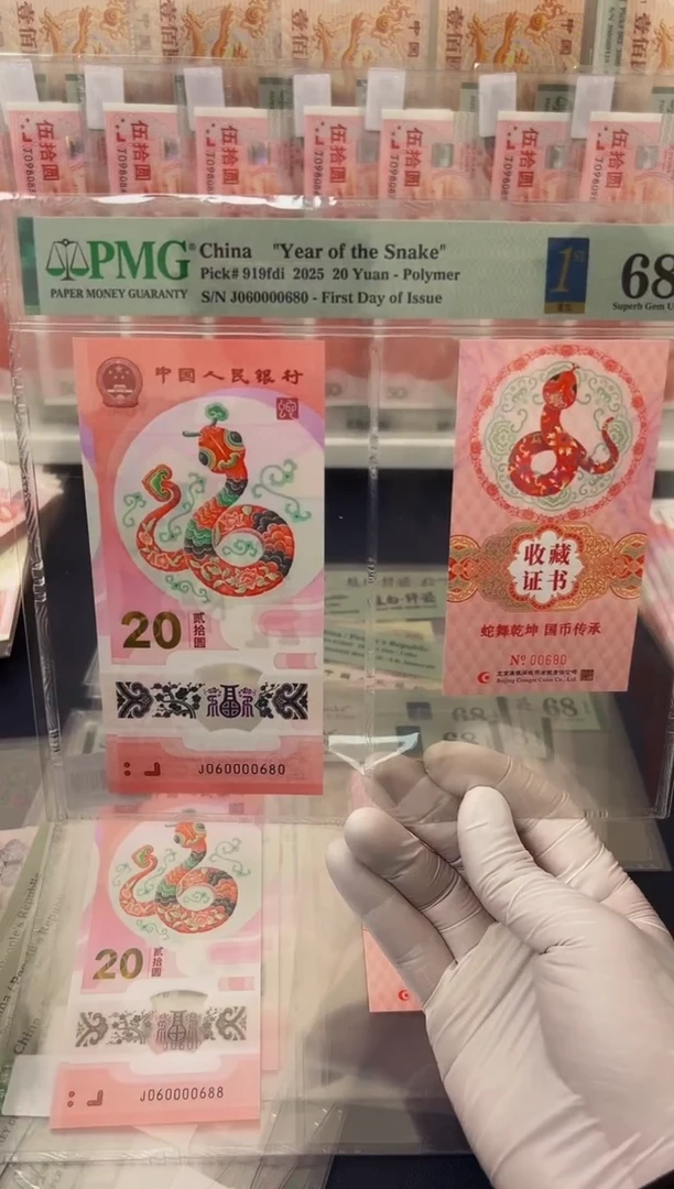 【闪购商品】塑料蛇钞币证J060000680-PMG68