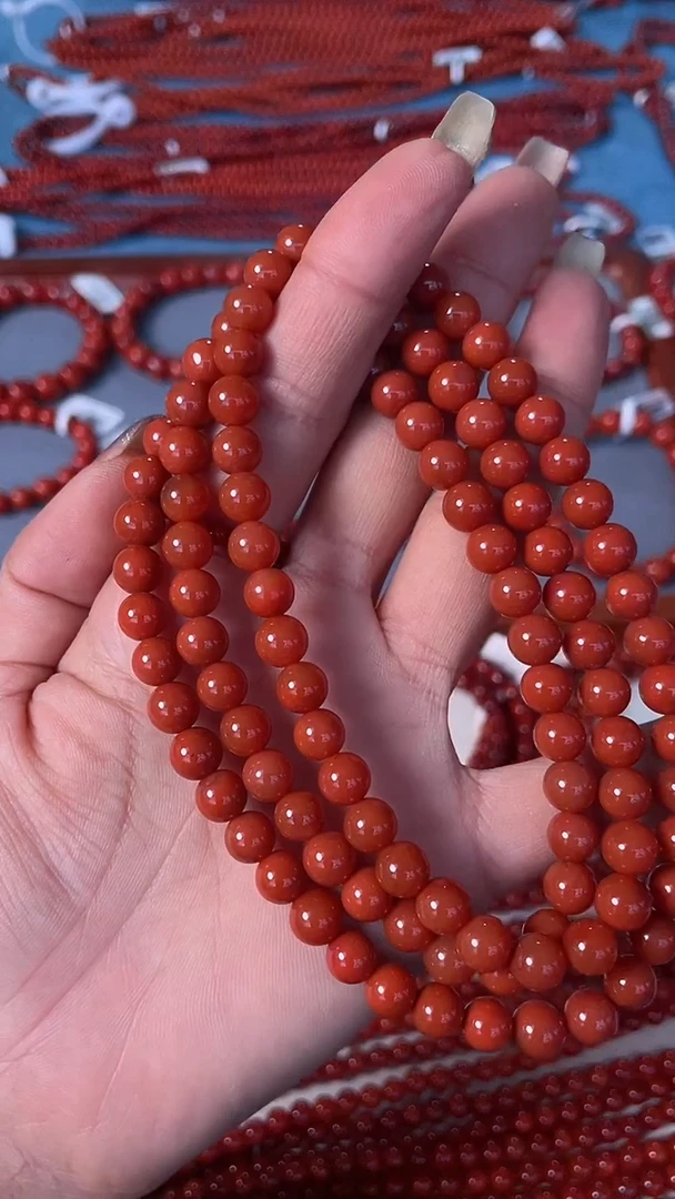 未镶嵌手串南红玛瑙N01凉山瓦西料满色满肉多圈